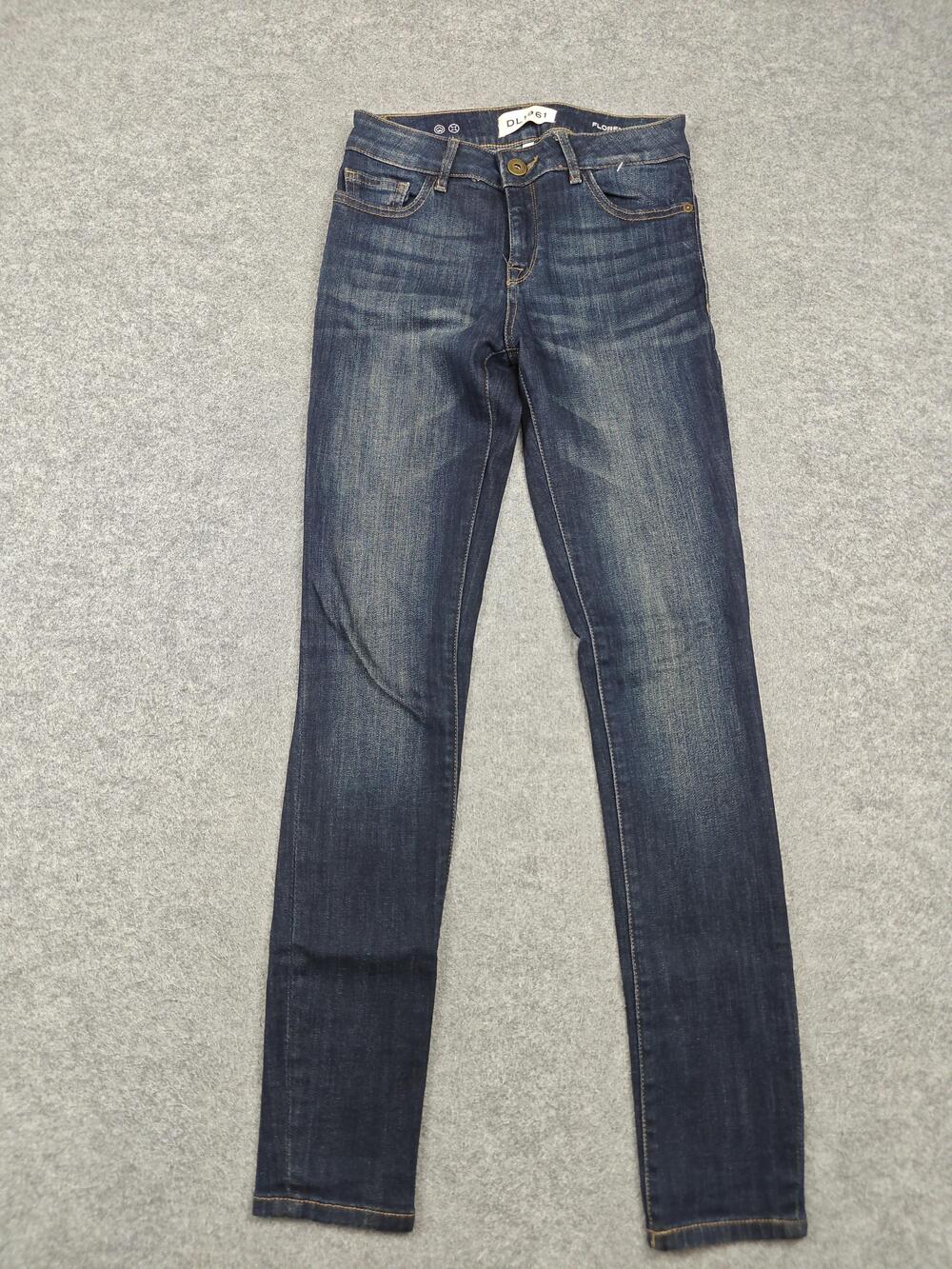 DL1961 Florence Skinny Jeans Womens 25 Blue Medium Wash Stretch 32 Inseam